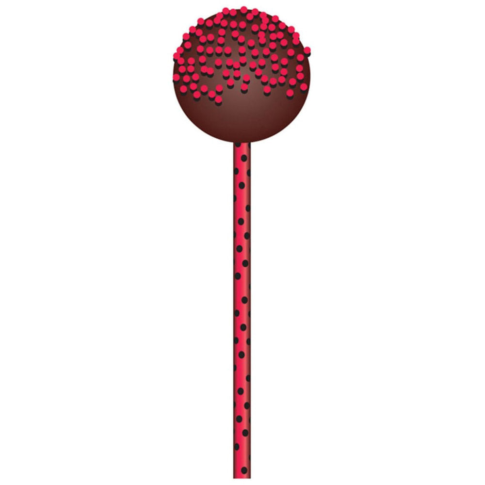 Cakepop White-Dotted Sticks 15cm 24pk