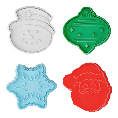 R&M Christmas 3D Cookie Stamper (Set of 4)