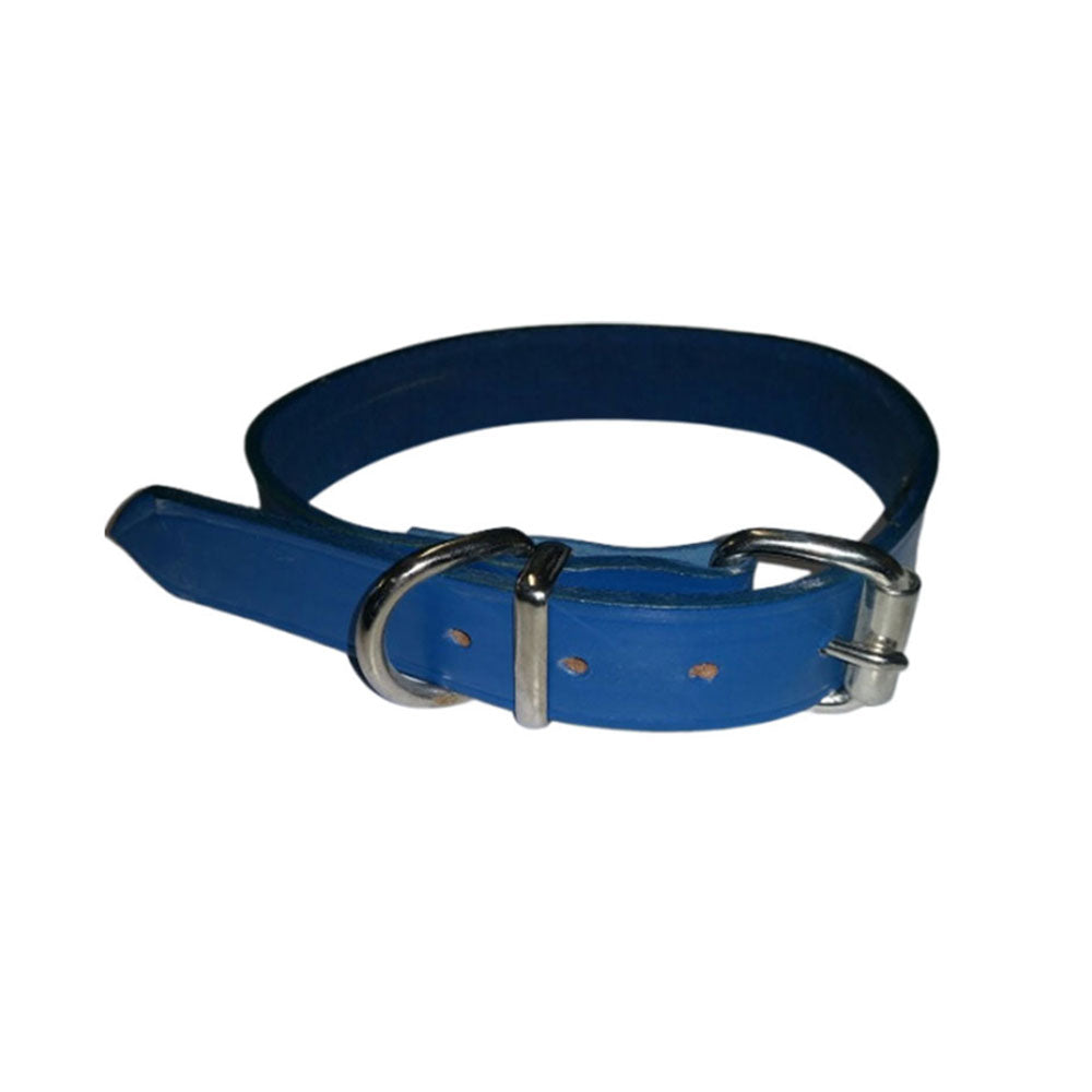 Leather Plain Collar (Blue)