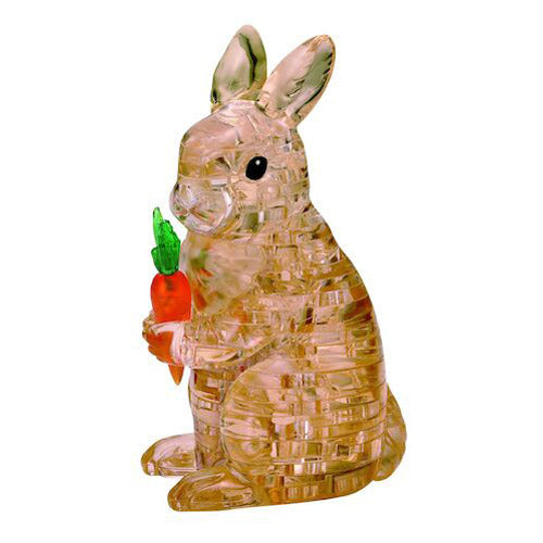 3D Crystal Jigsaw Puzzle Rabbit Figure (Brown)