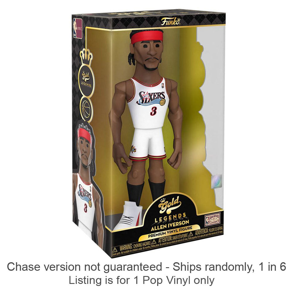 NBA: 76ers Allen Iverson Vinyl Gold Chase Ships 1 in 6