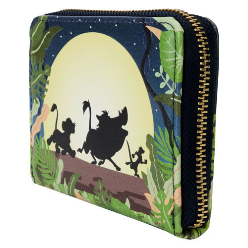 Lion King 30th Anniv Hakuna Matata Silhouette Zip Wallet