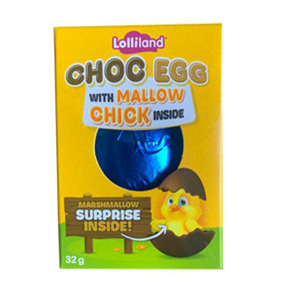 Choc Egg With Mallow Chick Inside (32g Eggs/Box)