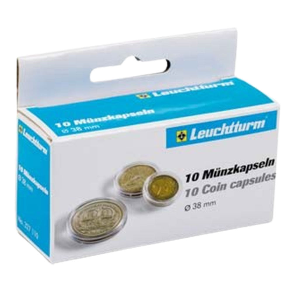 Leuchtturm Coin Capsules 10pk (from Size 30-39)