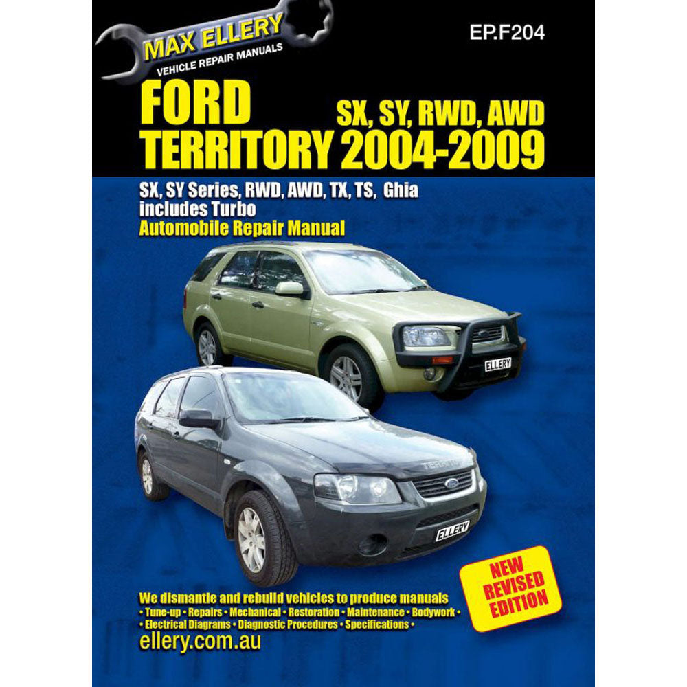 Ford Territory Rear and All Drive Repair Manual 2004-2009