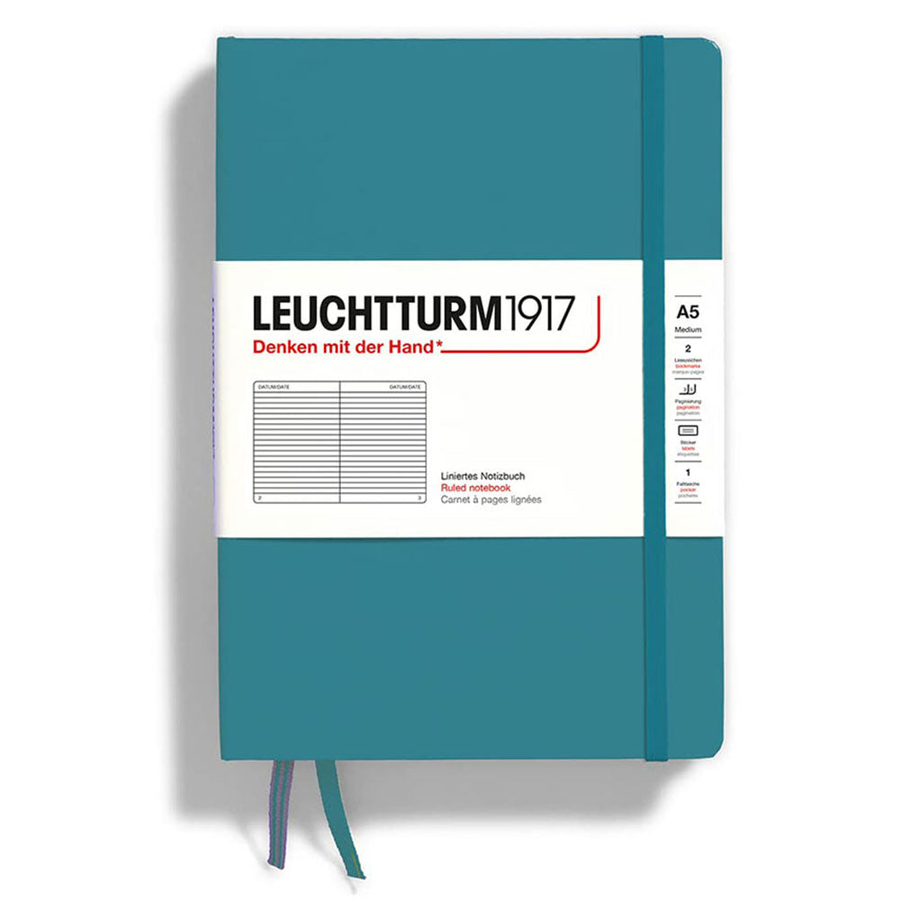 Leuchtturm Hardcover Ruled Notebook A5 (Blue)