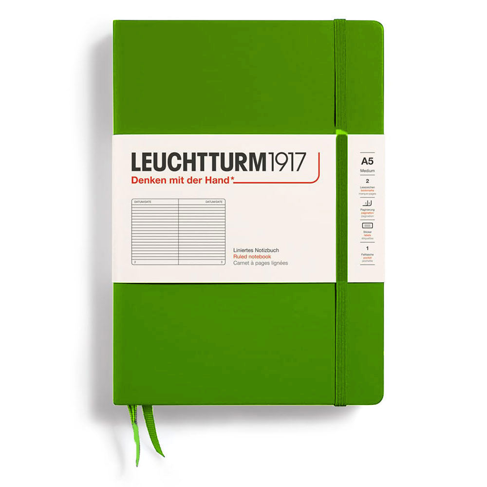 Leuchtturm Hardcover Ruled Notebook A5 (Green)