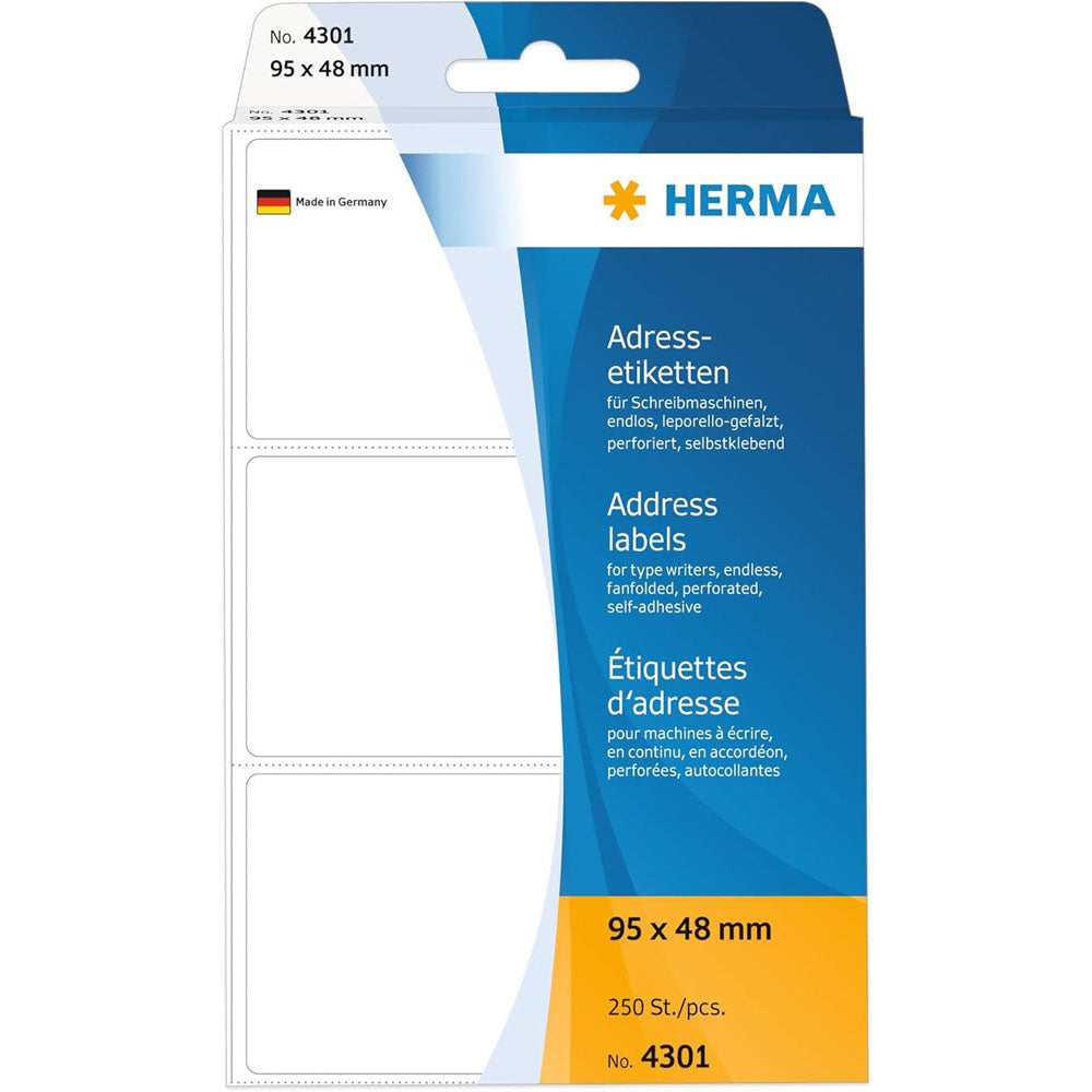 Herma Fanfolded Address Labels White (95x48mm)