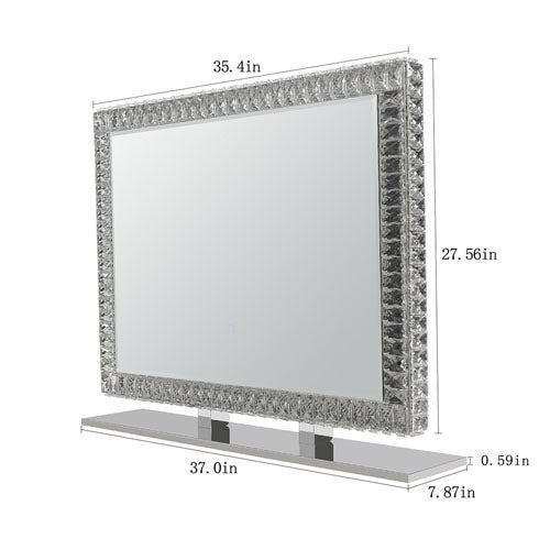 LED Crystal Mirror Light with Dimmable Lights