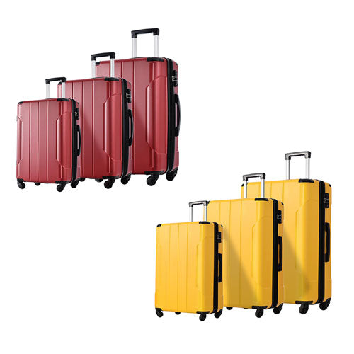 3-Piece Hardshell Spinner Luggage Set w/ TSA Lock