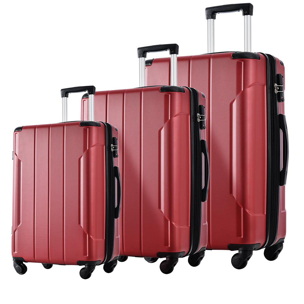 3-Piece Hardshell Spinner Luggage Set w/ TSA Lock