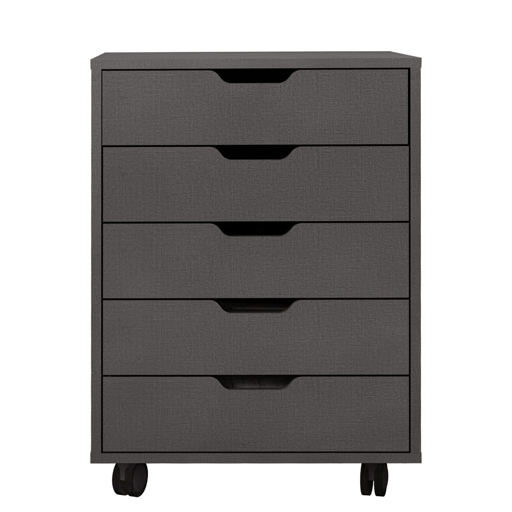 5 Drawers Small Rolling Office File Cabinet