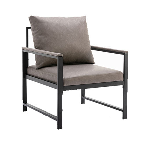 Single Sofa Chair w/ Black Powder Coated Metal Legs