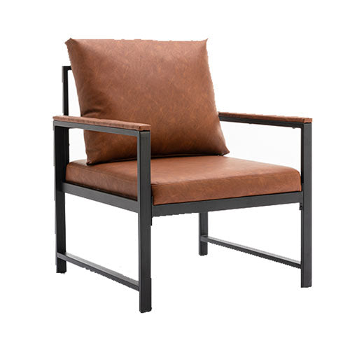 Single Sofa Chair w/ Black Powder Coated Metal Legs