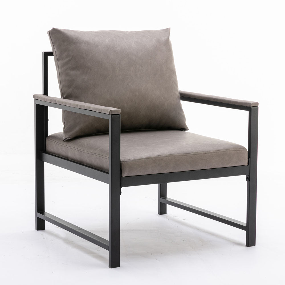 Single Sofa Chair w/ Black Powder Coated Metal Legs