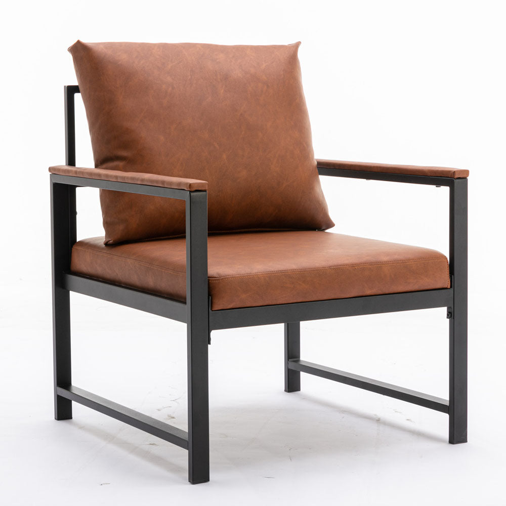 Single Sofa Chair w/ Black Powder Coated Metal Legs