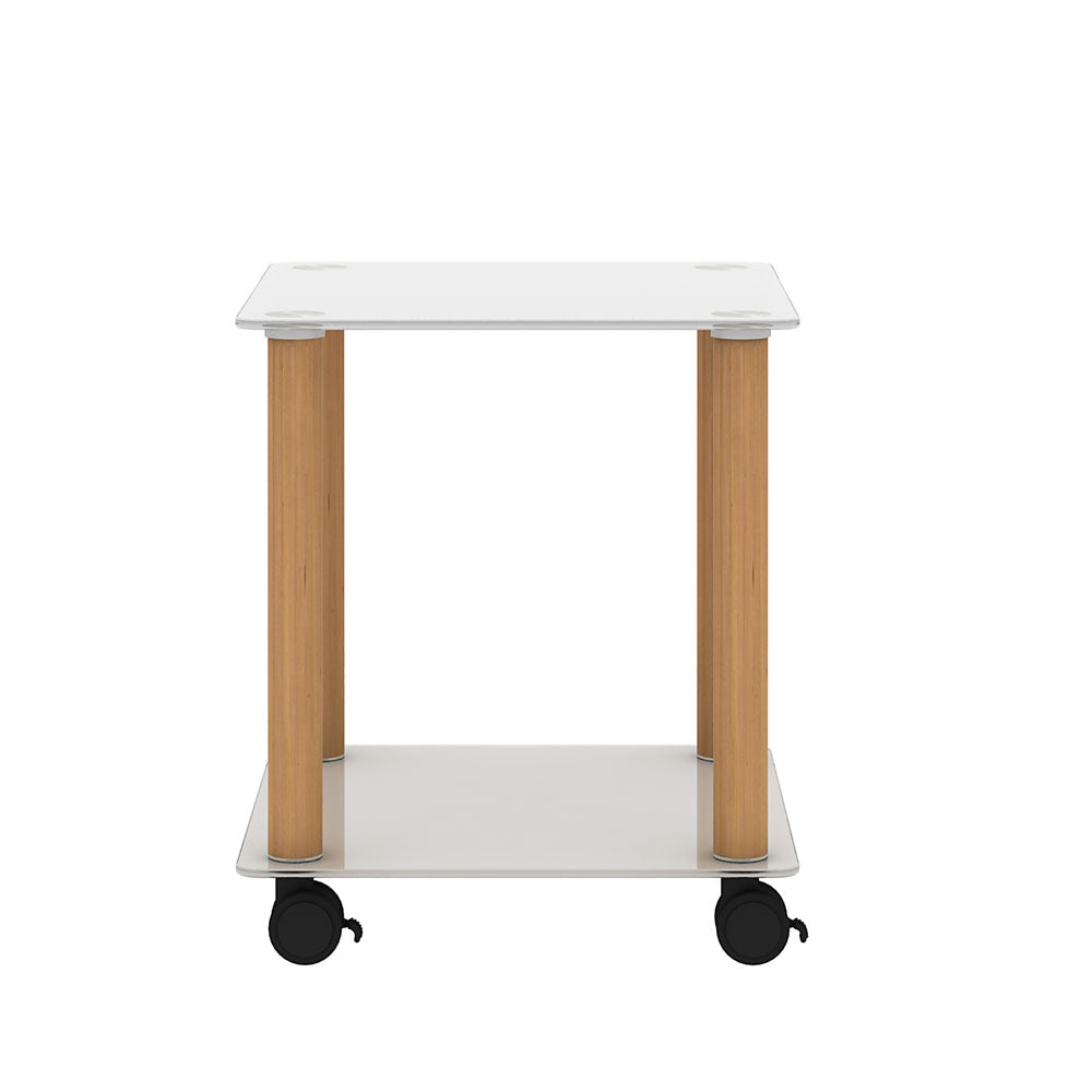 2 Tiers Space Saving Modern Night Stand w/ Shelve