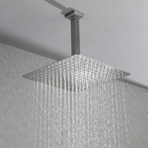 High Pressure Rainfall Showerhead (White)