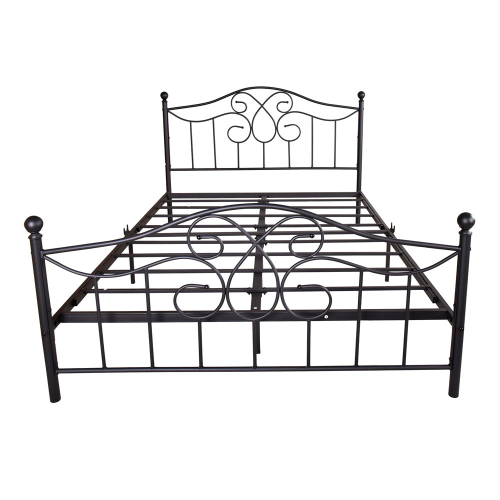 Queen Sized Slat Supported Bedframe with Vintage Headboard