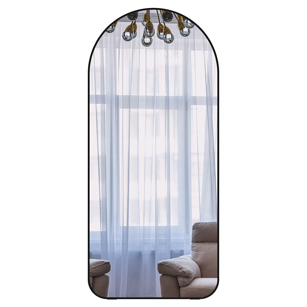 71x32 Inch Arch Full-Length Mirror (Black)