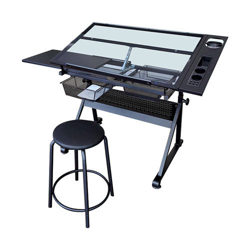 Glass Adjustable Drafting Table