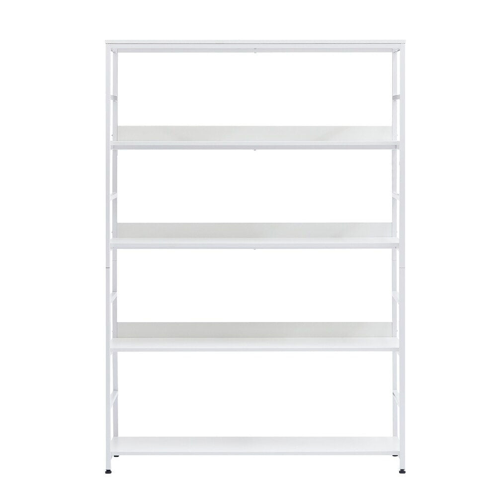 5-Tier Bookcase with Metal Frame