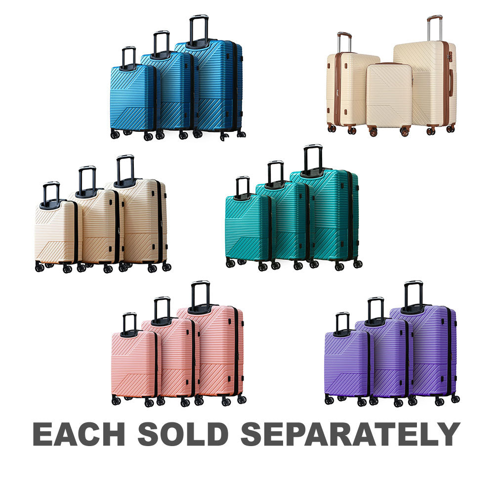 Luggage Set w/ Double Spinner Wheels & TSA Lock 3pcs