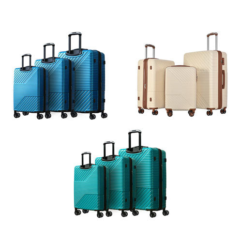 Luggage Set w/ Double Spinner Wheels & TSA Lock 3pcs