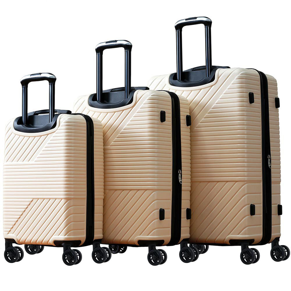 Luggage Set w/ Double Spinner Wheels & TSA Lock 3pcs