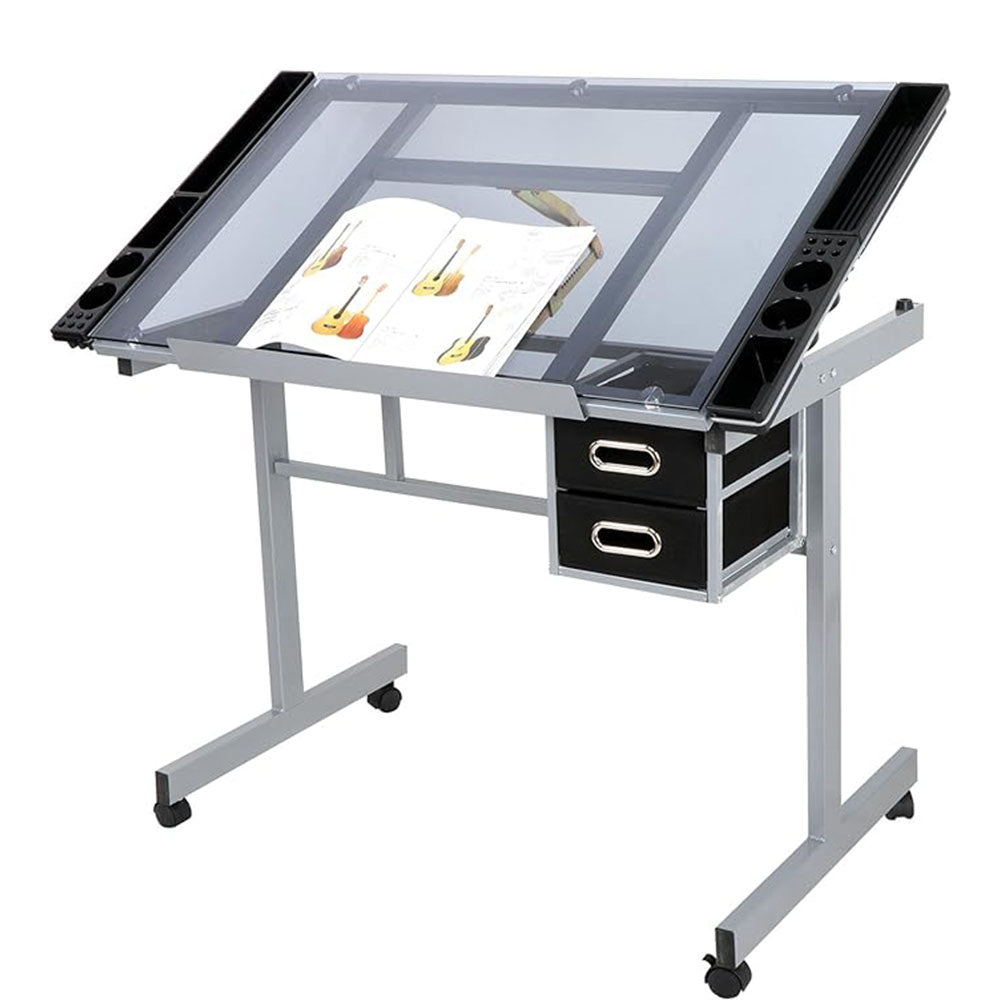 Adjustable Art Drawing Desk with Craft Station