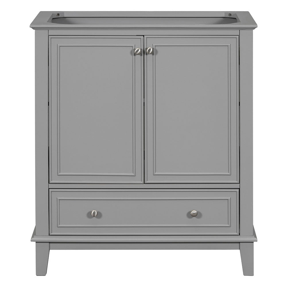 Bathroom Vanity Base with Multi-functional Cabinet (Grey)