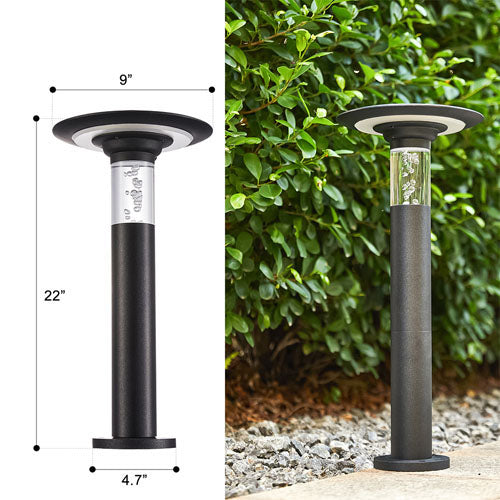 Solar Lawn Light with Dimmable LED (Black)