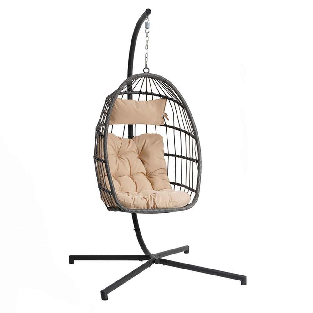 Outdoor Rattan Egg Swing Hanging Chair