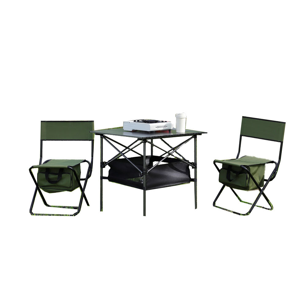 Outdoor Dining Chairs & Table (Set of 3)