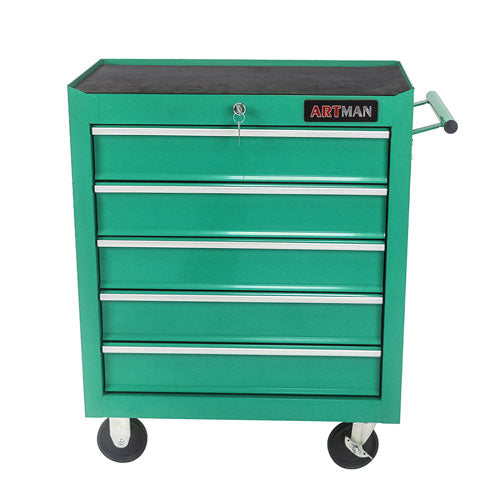 5-Drawer Multifunctional Tool Cart with Wheels