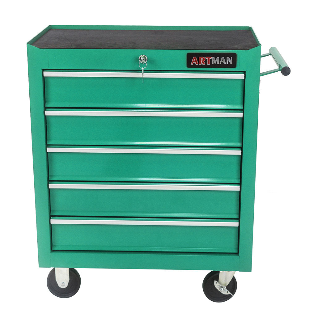 5-Drawer Multifunctional Tool Cart with Wheels