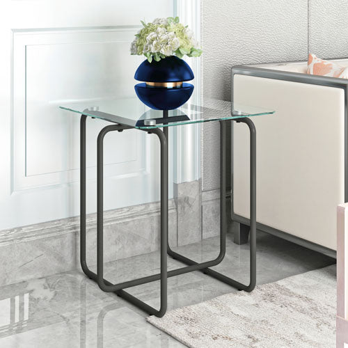 Modern Glass Coffee Bed Side Table (Transparent)