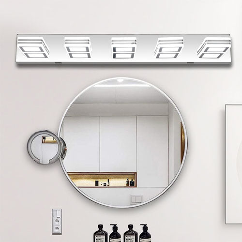 5-Light LED Modern Mirror Light in Chrome