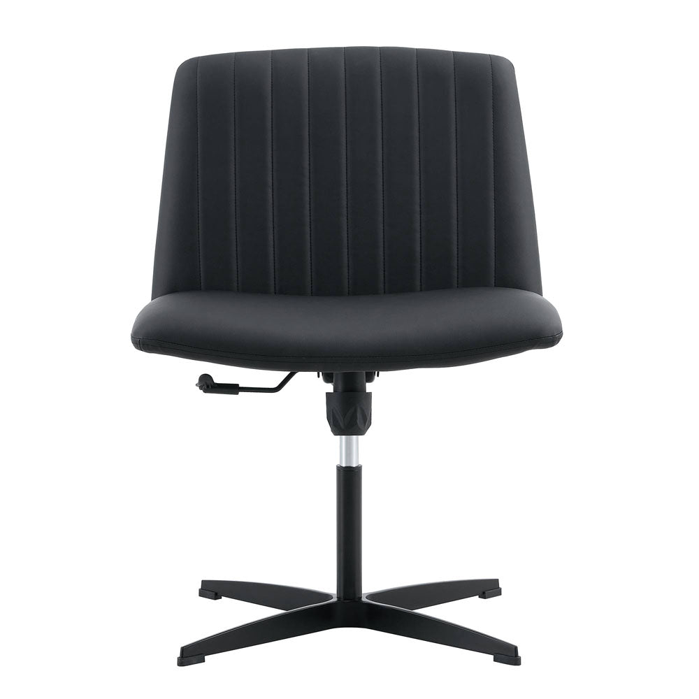 Modern Height Adjustable PU Office Swivel Chair (Black)