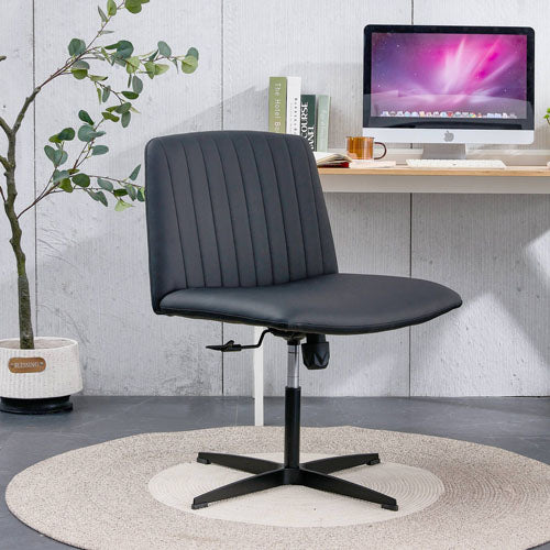 Modern Height Adjustable PU Office Swivel Chair (Black)