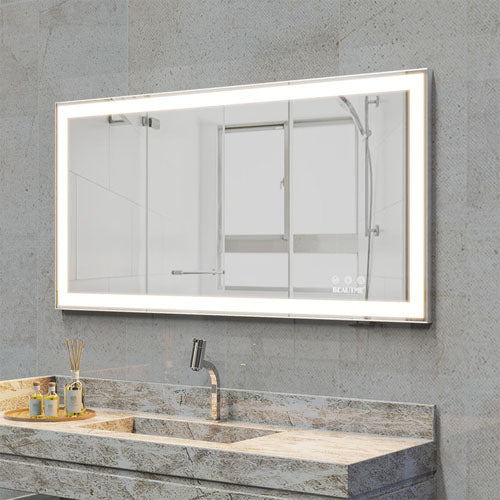 LED Vanity Mirror with Adjustable Light & Anti-Fog (48x24")