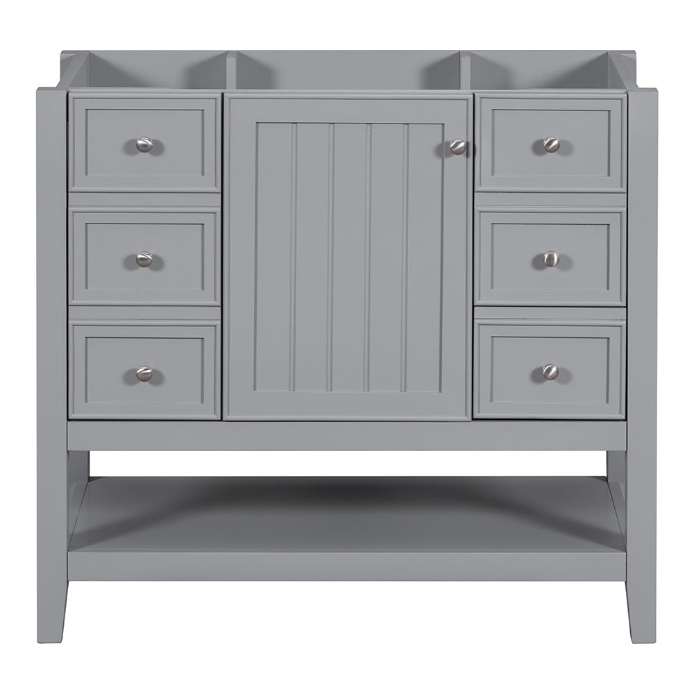 Vanity Base with Cabinet & 3 Drawers 36" (Grey)