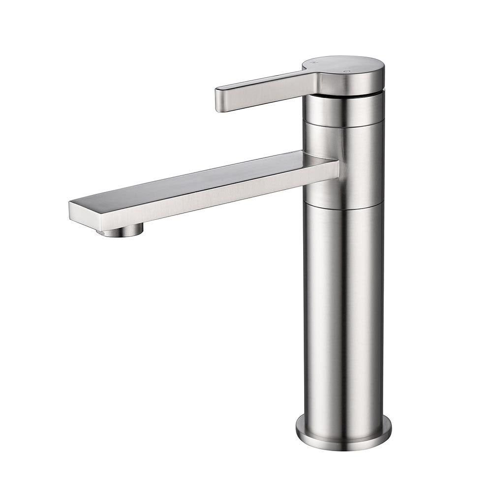 Brushed Nickel Single Handle Vanity Bathroom Faucet