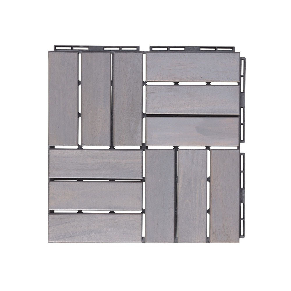 Interlocking Checker Pattern Deck Tiles 10ps (Light Grey)