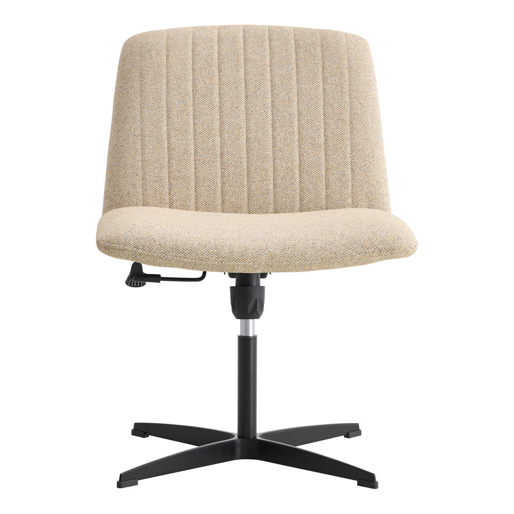 Modern Height Adjustable Fabric Office Swivel Chair (Beige)