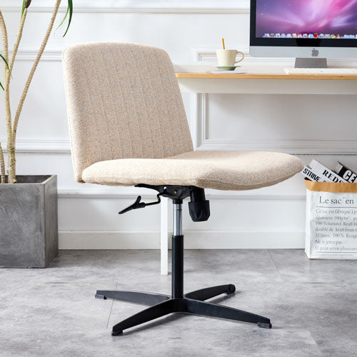 Modern Height Adjustable Fabric Office Swivel Chair (Beige)