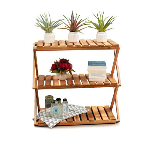 Acacia 3-Tier Foldable Wooden Stand