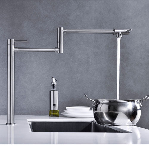 Pot Filler Faucet with Extension Shank (Silver)