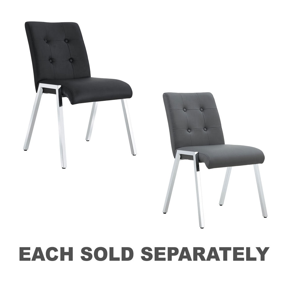 Grid Armless High Back Padded Dining Chairs