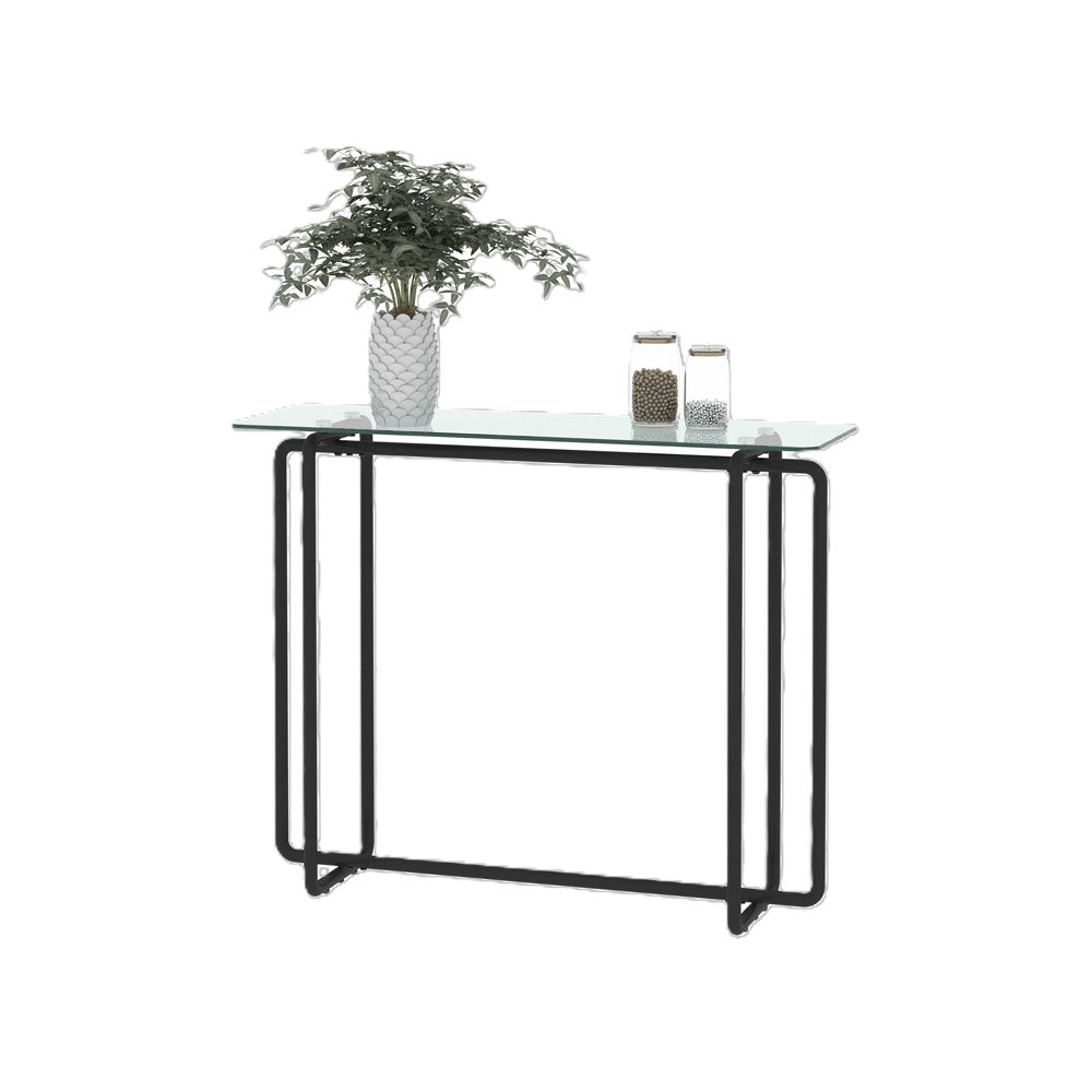 Elegant Single Layered Glass Console Table